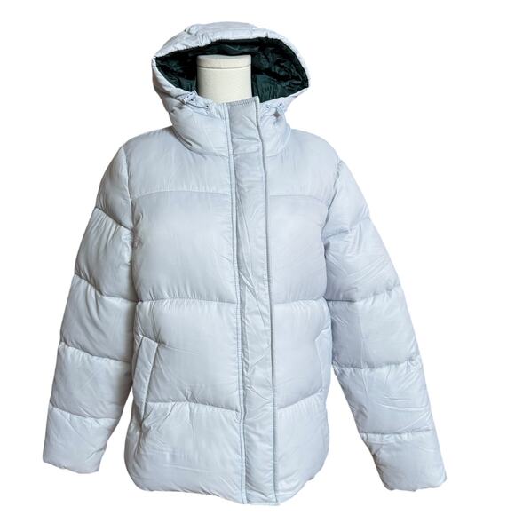 PINK NEW Marshmallow Puffer Coat Jacket Size XS Snap Front with Zipper Closure - Picture 5 of 12